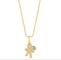 Collier Petit Garçon Porte-Bonheur – Plaqué Or 18K
