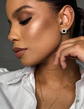 Boucles d'oreilles Trèfle Noir