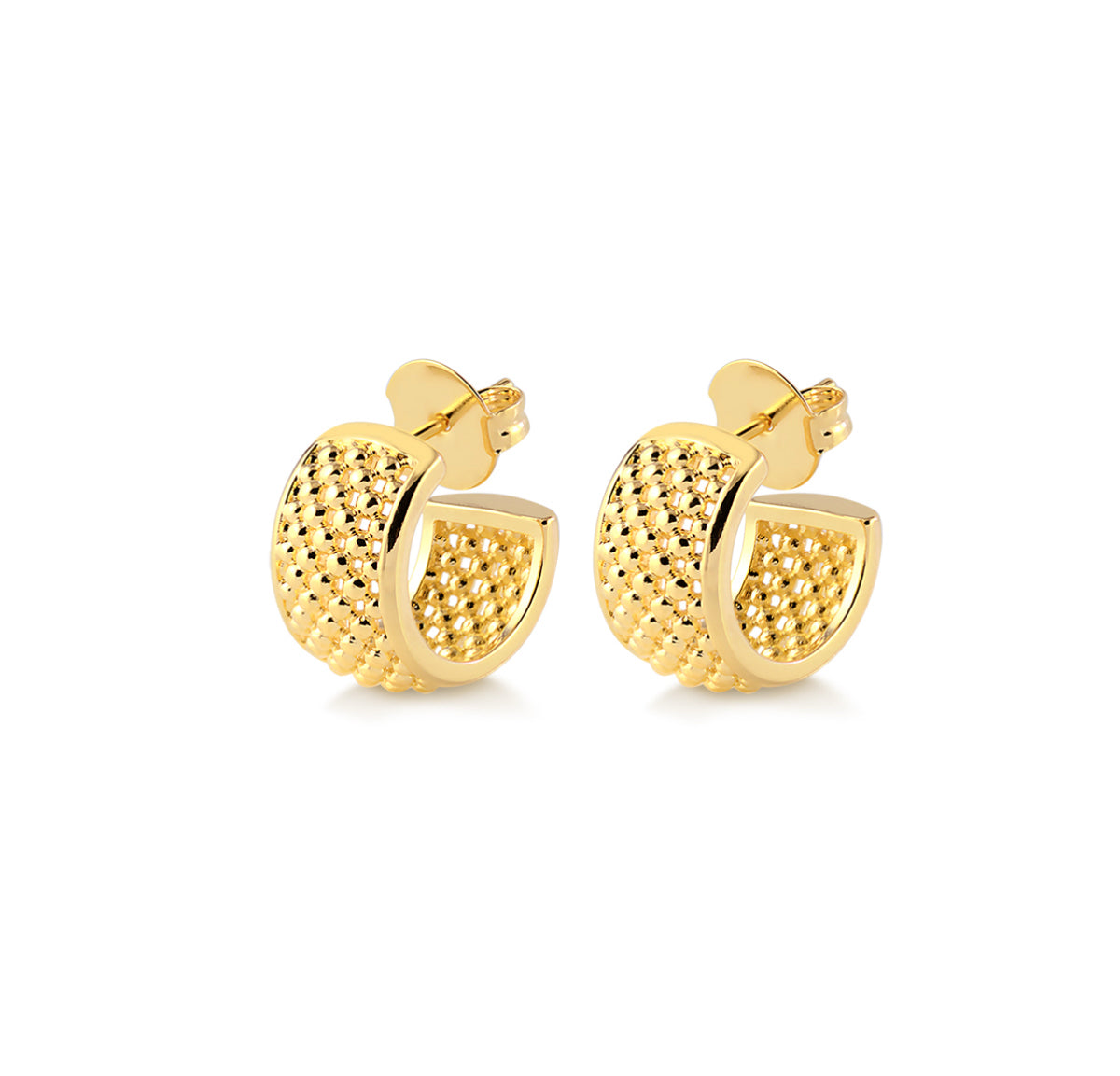 Boucles d’oreilles Texture Dorée