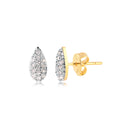 Boucles d'oreilles Goutte Pavée en Zircons