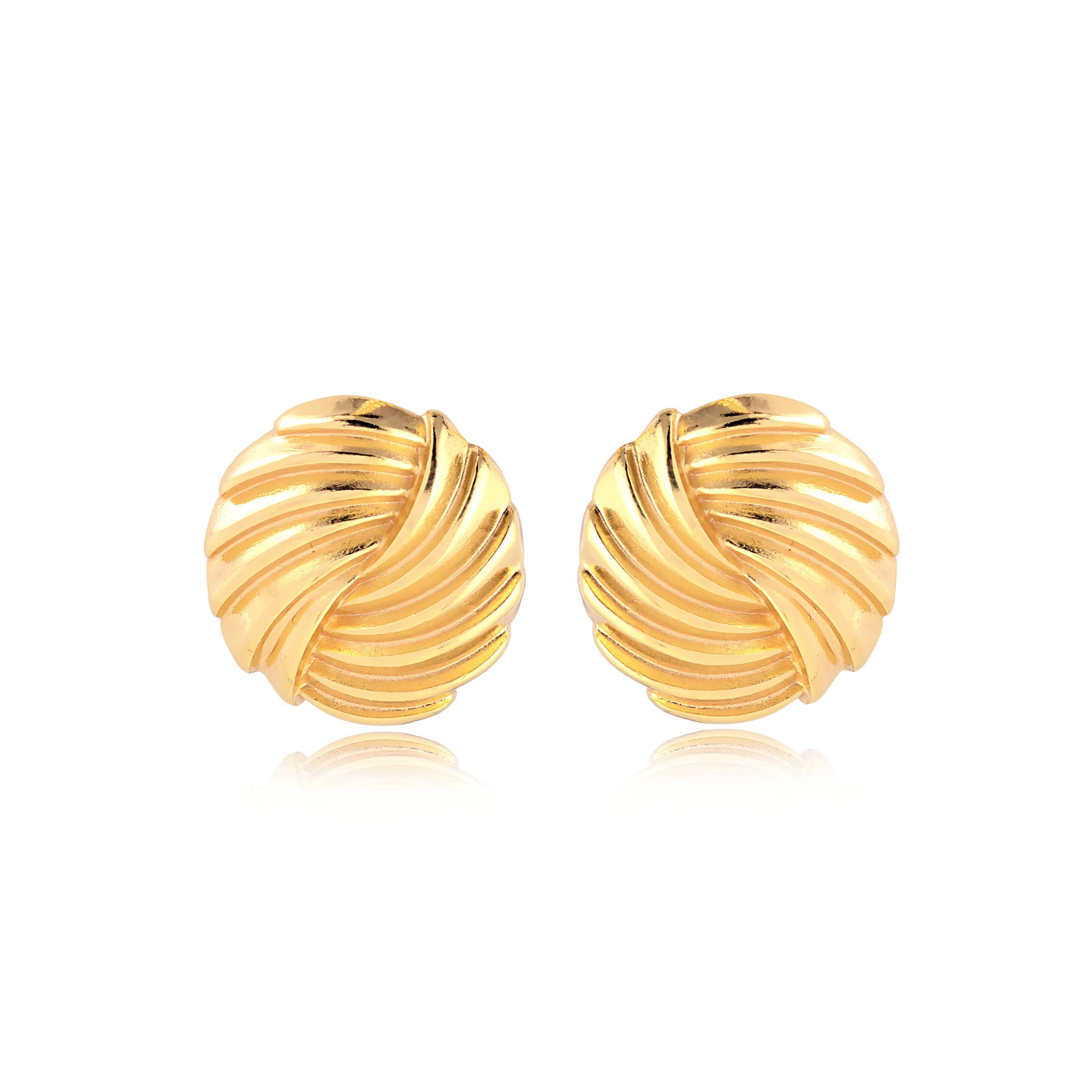 Ensemble Collier et Boucles d'oreilles Coquillage Doré