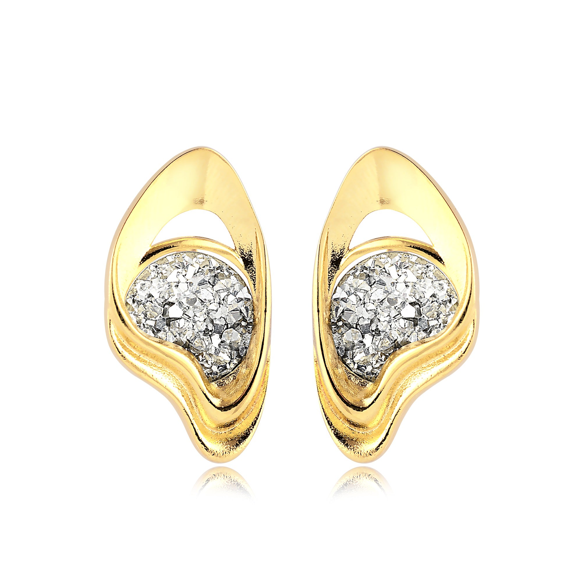 Boucles d'oreilles Élégance Dorée avec Zircons