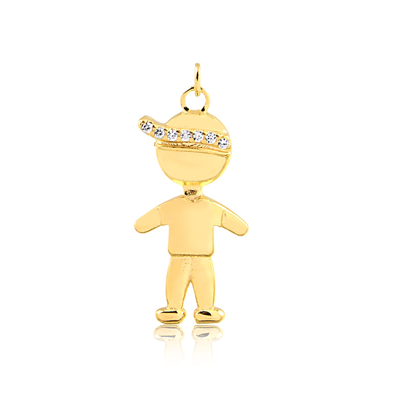 Pendentif Petit Garçon avec Casquette