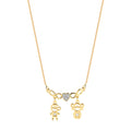 Collier Infini avec Garçon, Fille et Cœur